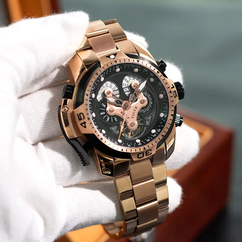 Rose Gold Steel Strip Dream in Blue Black