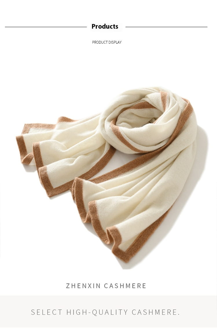 Universal Color Blocked Knitted Jacquard Western-style Cashmere Scarf