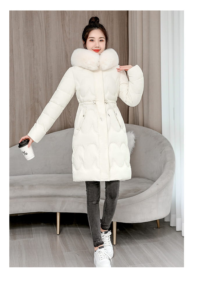 Women’s Waist Slimming Fur Collar Cotton Coat