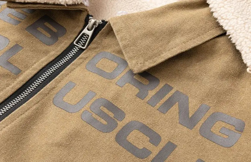 Retro Winter Lamb Men’s And Women’s Cotton-padded Jacket