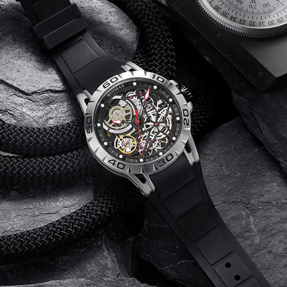 Luminous Mechanical Marvel Stainless Steel Luxury Clothing Accent