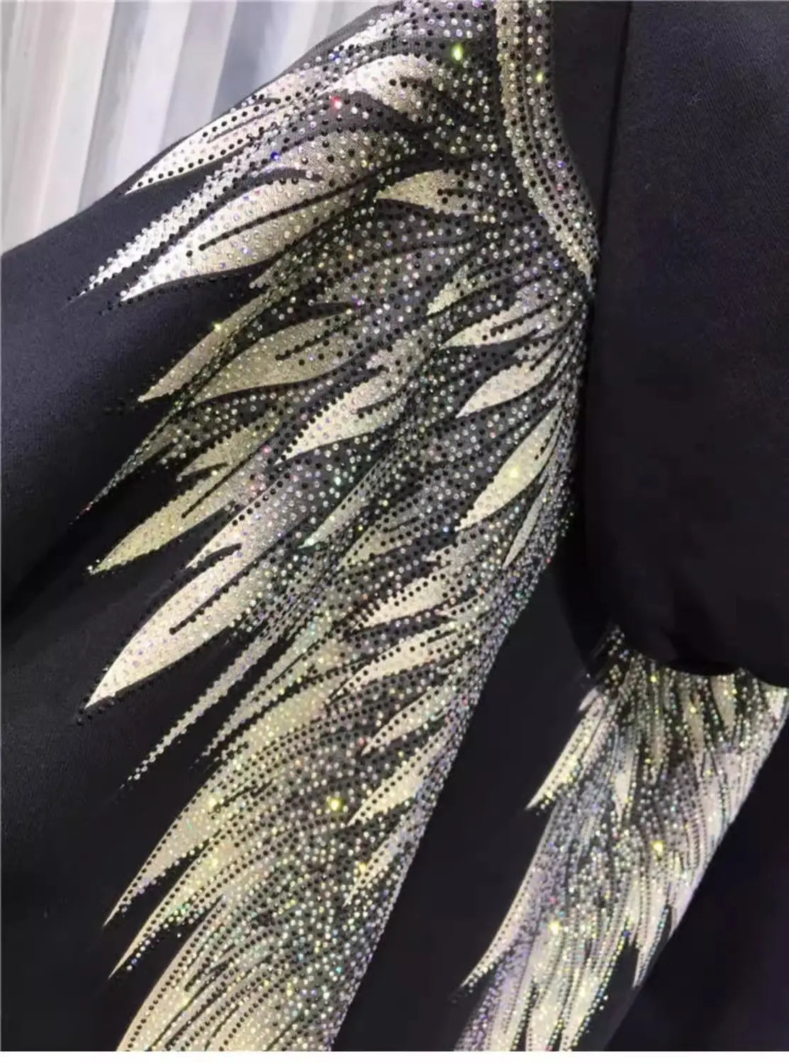 Heavy Embroidery Hot Drilling Light Luxury Front And Rear Wings Hooded Fleece Padded Coat Sweater
