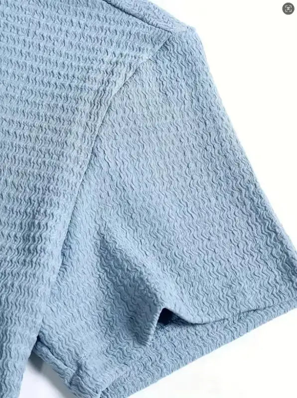 Holiday Leisure Wrinkle Men’s Short Sleeve Shirt