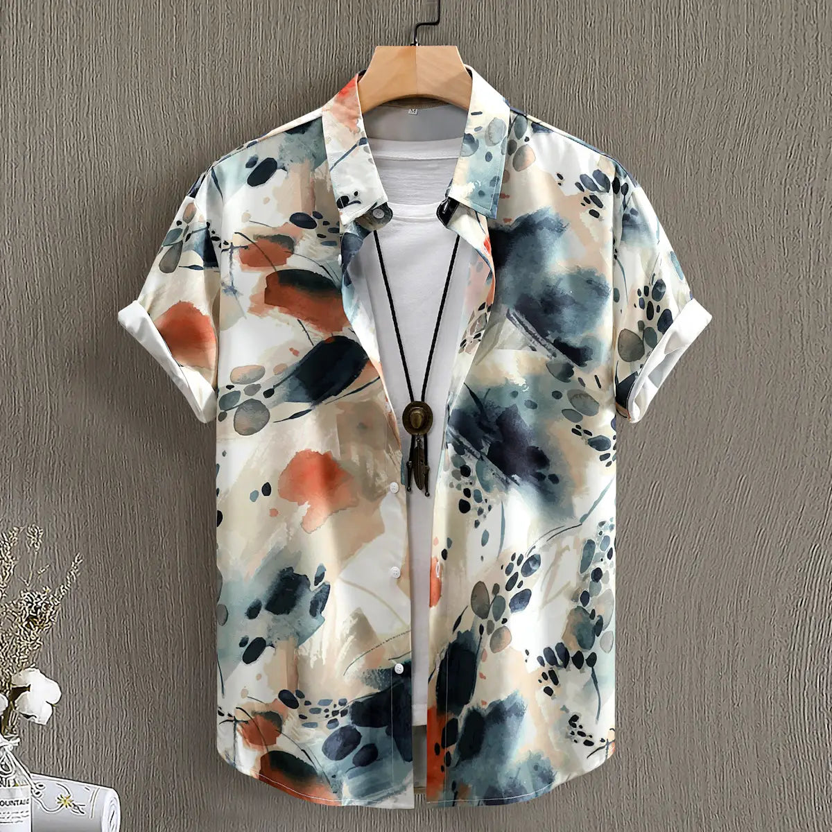 Fashion Digital Printing Men’s Short Sleeve Shirt