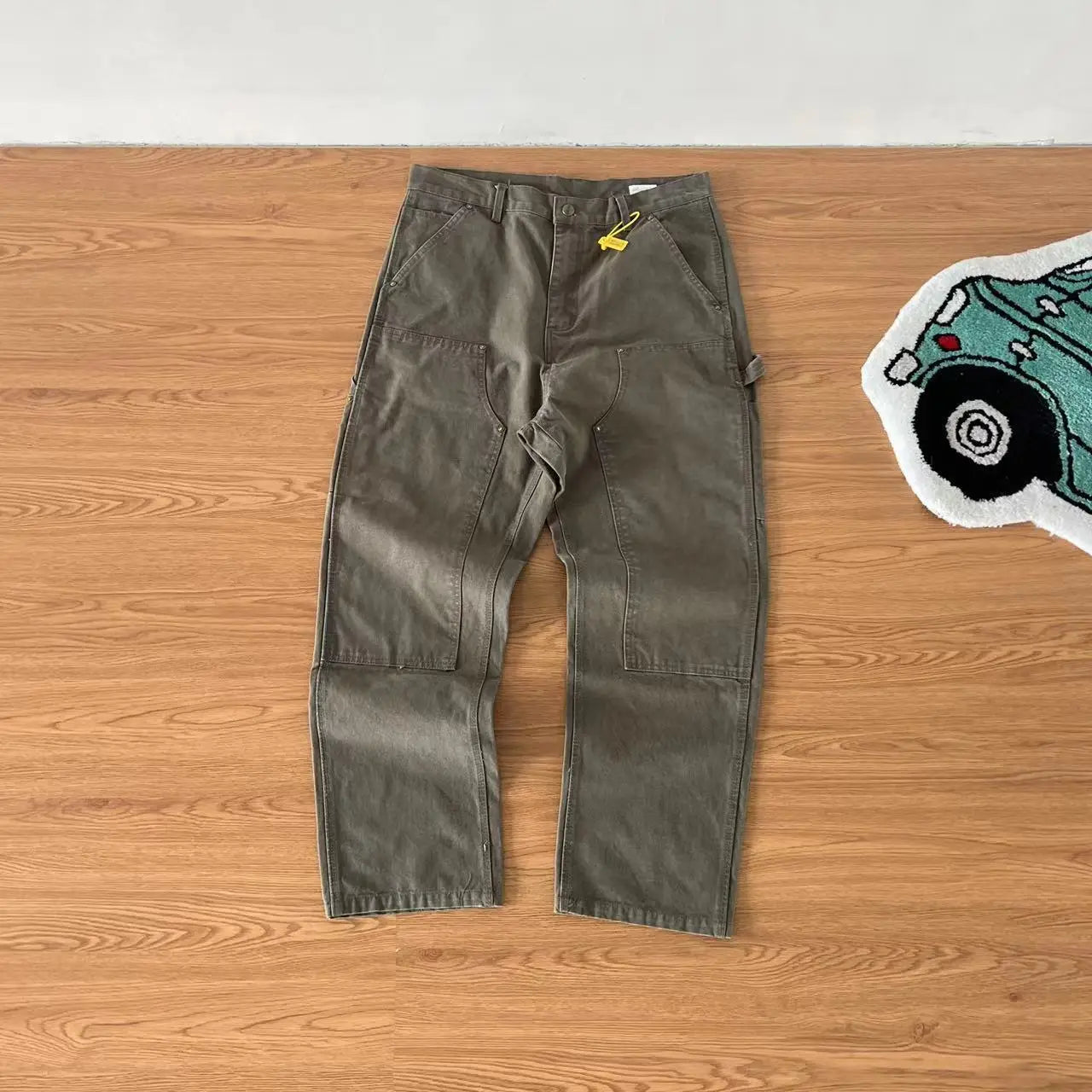 American Casual Heavy Multi-functional Logging Pants Cargo Canvas