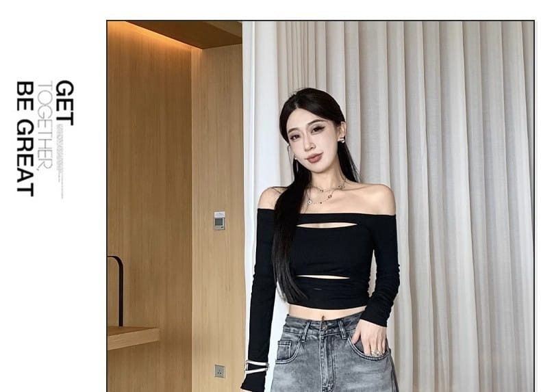 Gradient Color Big Ripped Hot Girl Wide Leg Jeans For Women