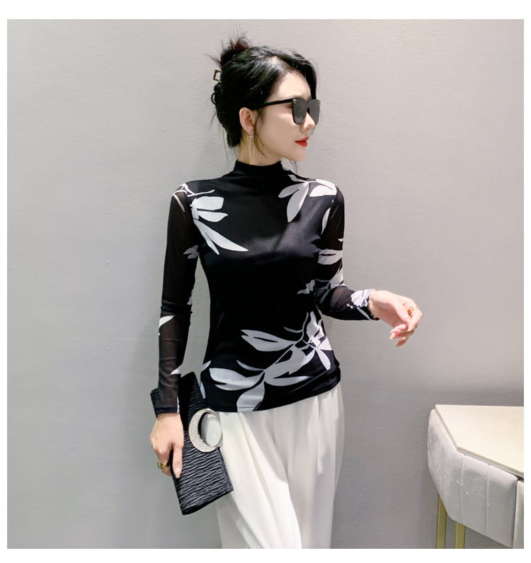 Women’s Long Sleeve Autumn And Winter Ocean Graceful Slim-fit Tops