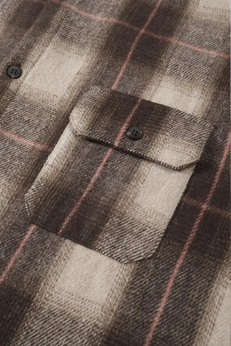 Japanese-style Retro Suede Workwear Shirt Coat