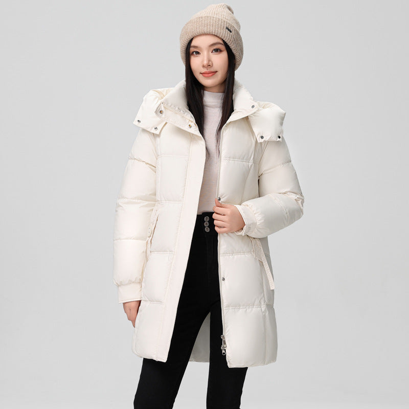 Plus Size Down Cotton-padded Coat Female New Cotton Jacket - Beige / M