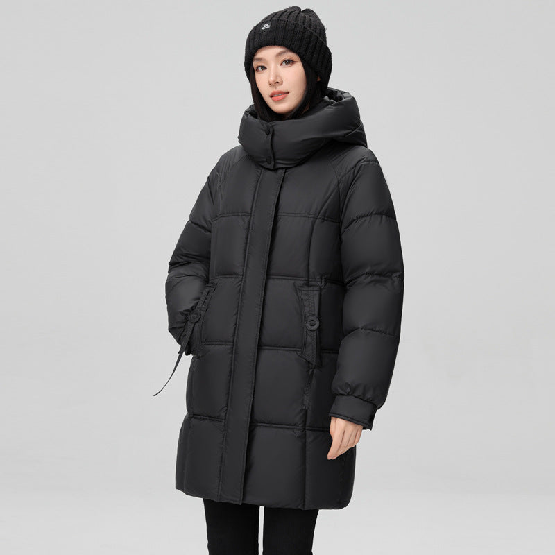 Plus Size Down Cotton-padded Coat Female New Cotton Jacket - Black / M