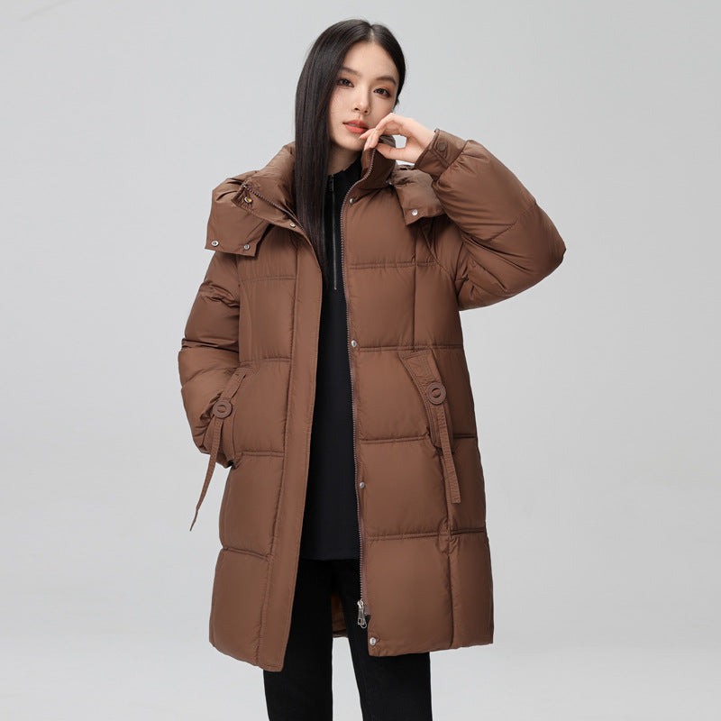 Plus Size Down Cotton-padded Coat Female New Cotton Jacket - Brown / M