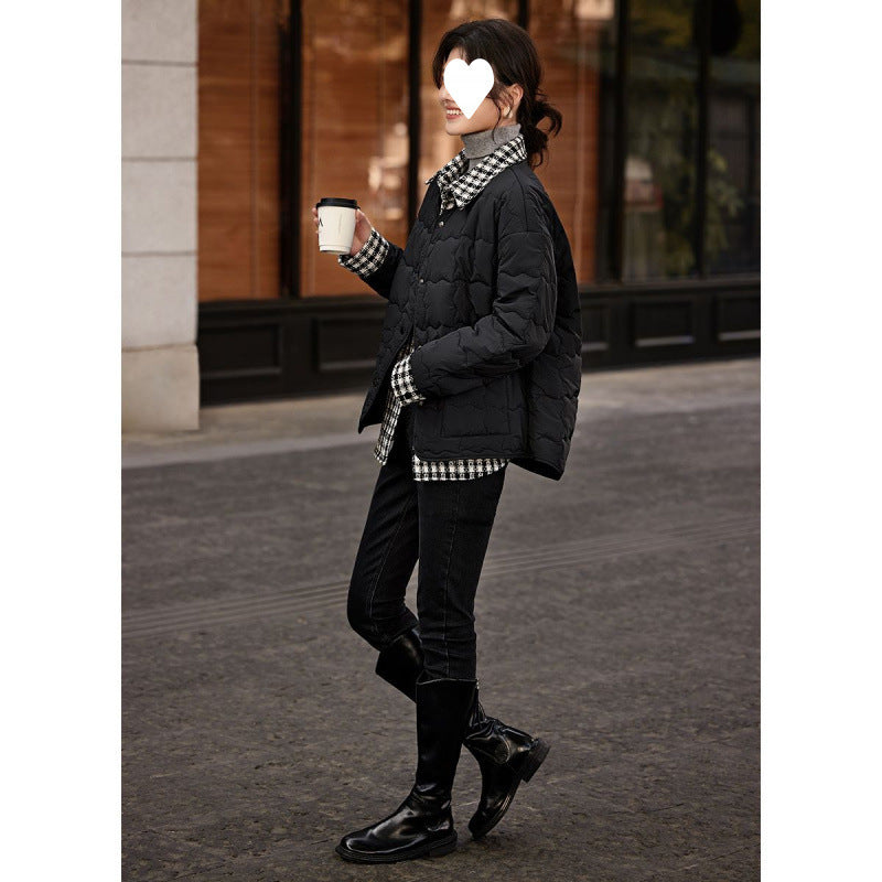Winter All-matching Simple Stitching Women’s Cotton-padded Clothing
