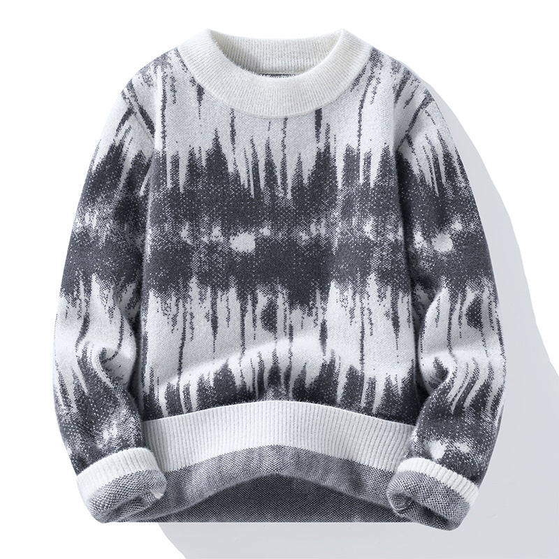 Fall New Sweater Loose Teen Men’s Fashion Knitwear - White / M