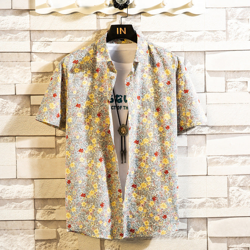 Fashion Casual Floral Shirt For Men - Color12 / M