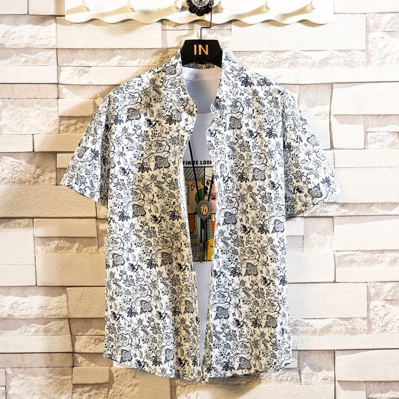 Fashion Casual Floral Shirt For Men - Color3 / M
