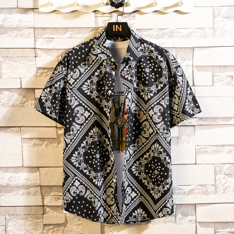 Fashion Casual Floral Shirt For Men - Color4 / M