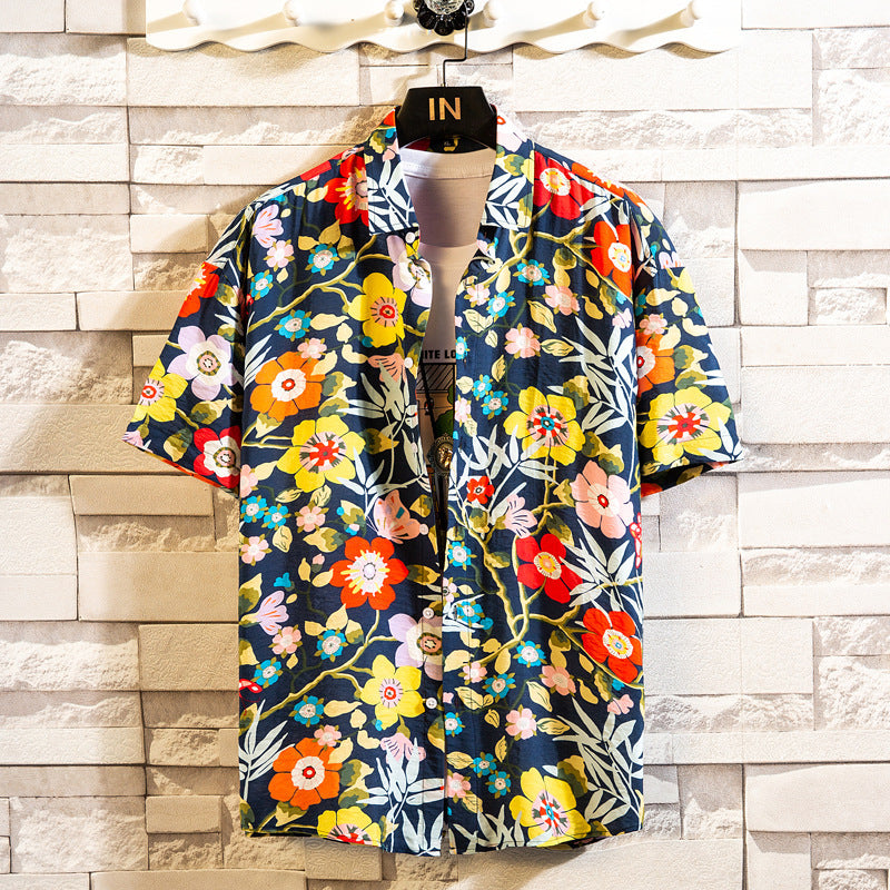 Fashion Casual Floral Shirt For Men - Color7 / M