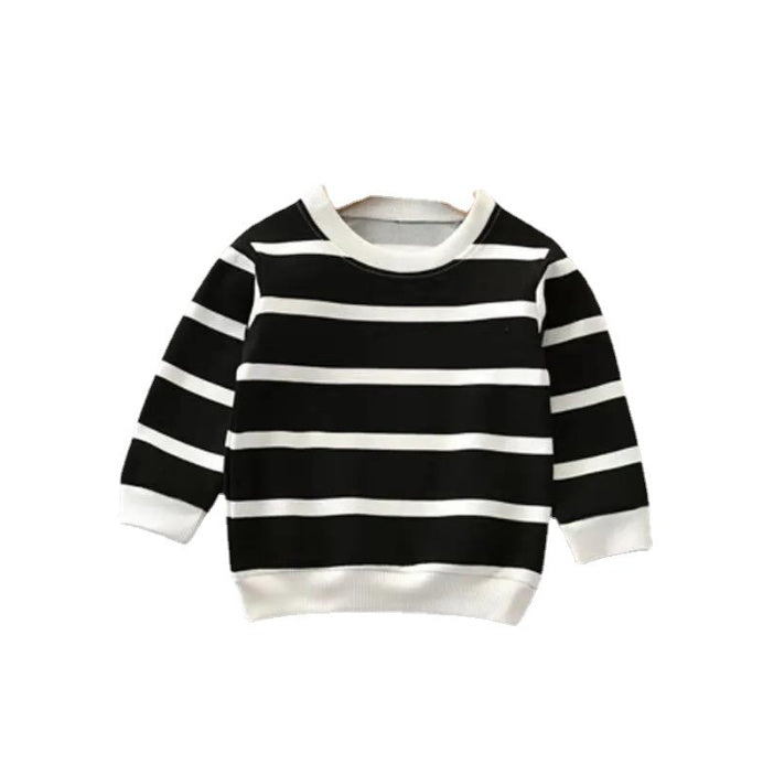 Fashion Children’s Striped Pullover Long-sleeved T-shirt