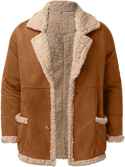 Fashion Men’s Fur Integrated Fleece-lined Padded Jacket
