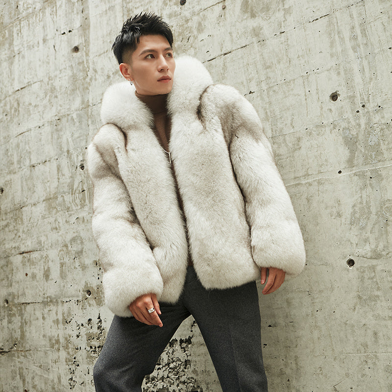 Fashion New Trendy Men’s Personalized Coat - White / M