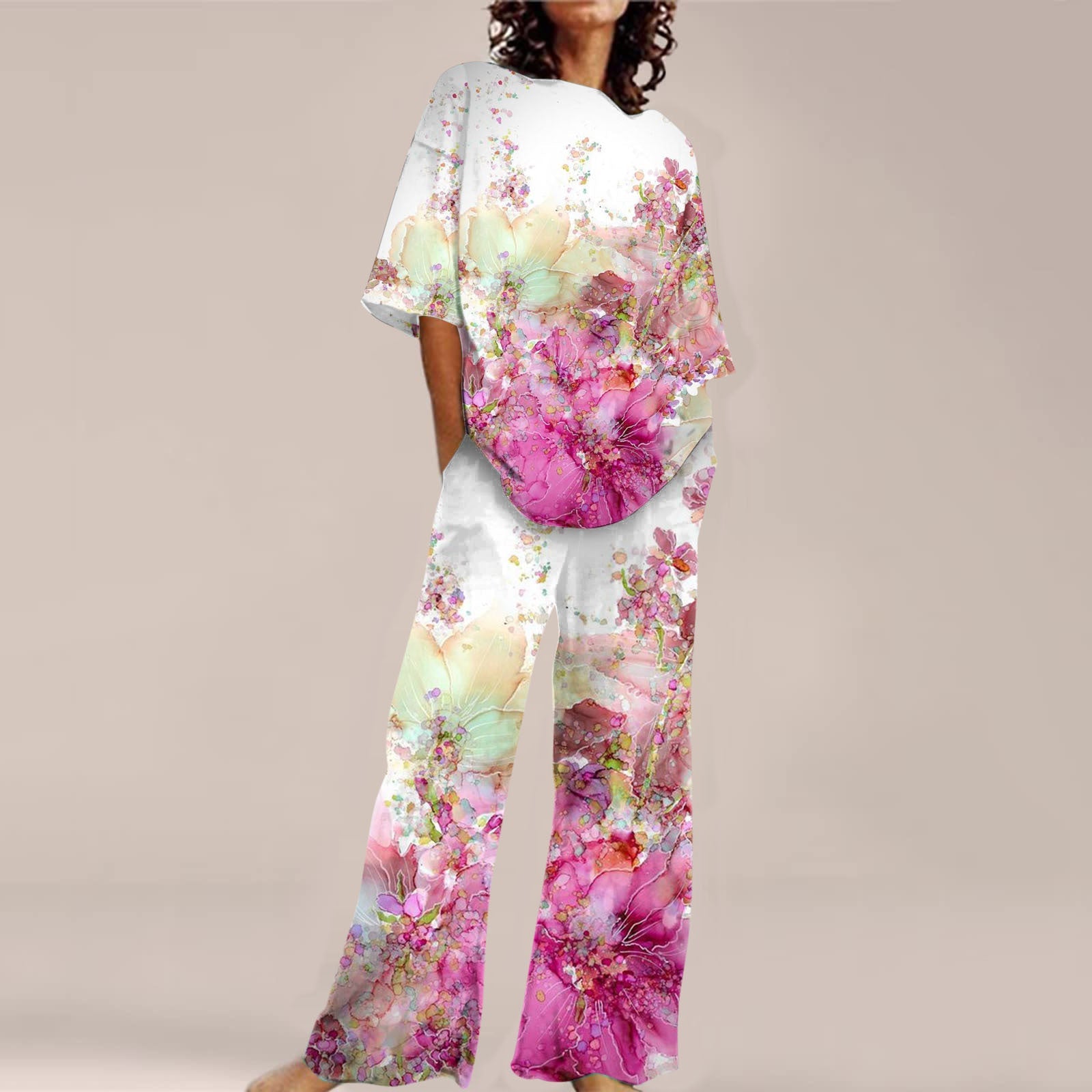 Fashion Personalized Women’s 3D Printed Short Sleeve Suit - HDN61 / S