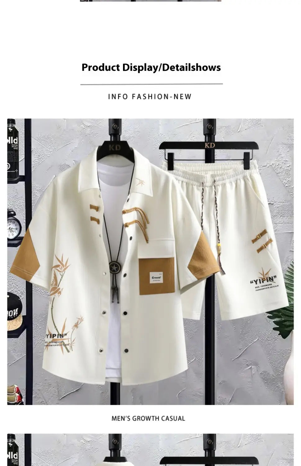 New Chinese Style National Style Suit Men’s Summer Short Sleeve Shirt Shorts Wear A Set Of Casual Sports Clothes