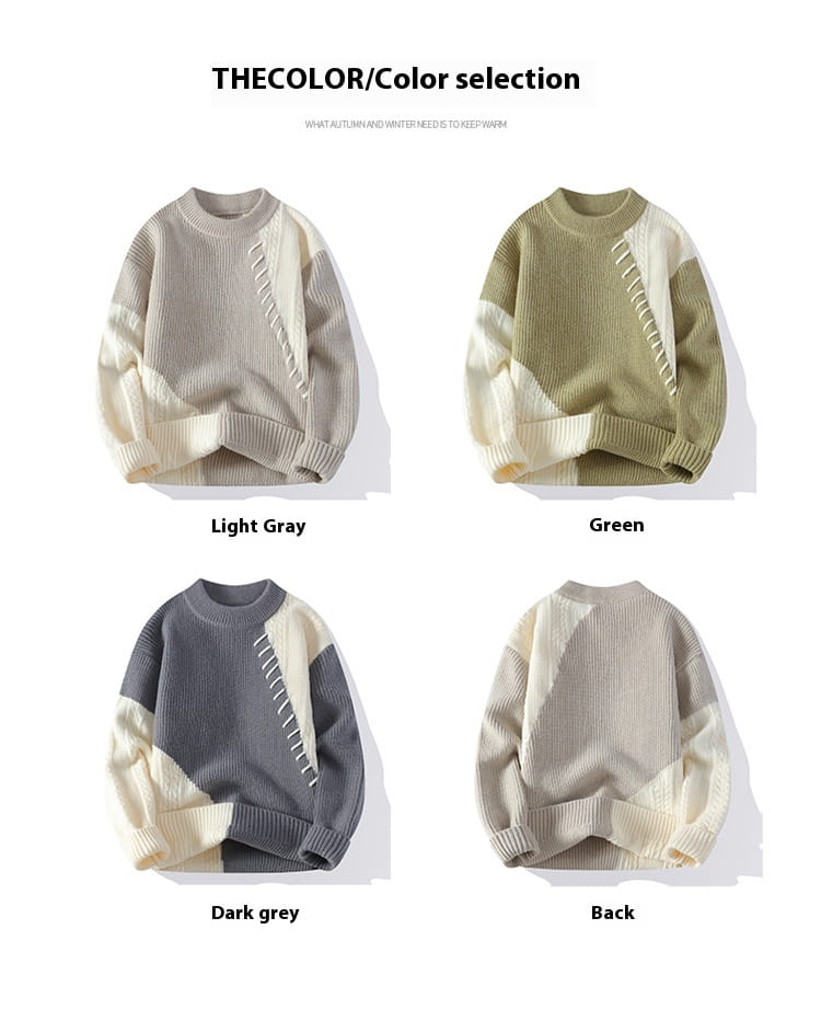 Matching Comfortable Loose Round Neck Sweater