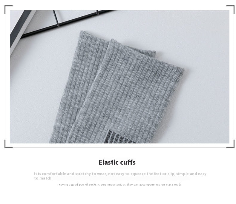 Stripe Sports Long Socks Sweat-absorbent Comfortable And Breathable