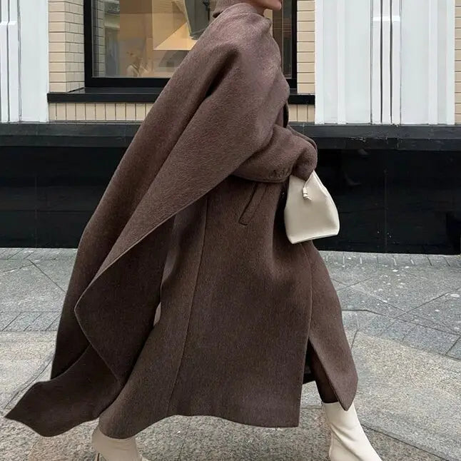 Arrival Of Scarf Collar Woolen Coat
