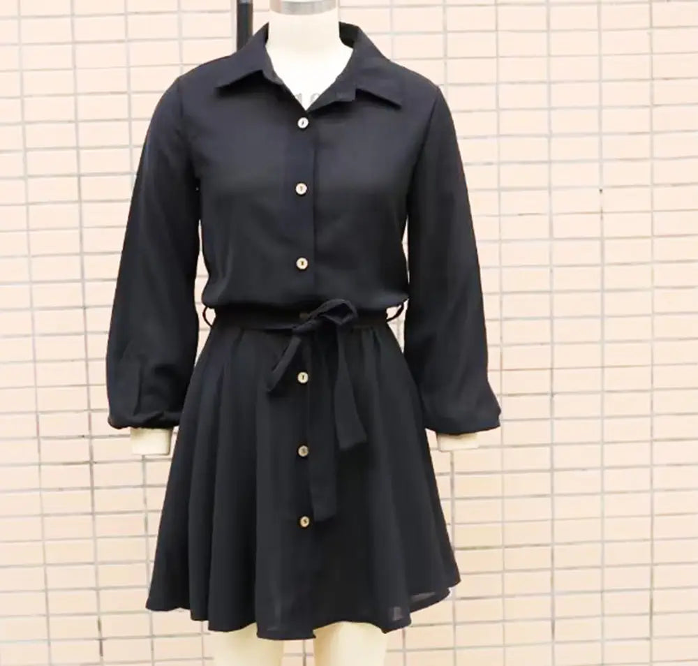 Autumn Leisure Women’s Clothing Blouse Collar Long Sleeve Loose Casual Jumpsuit