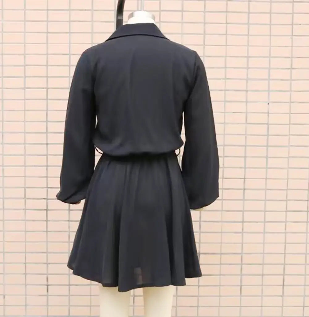Autumn Leisure Women’s Clothing Blouse Collar Long Sleeve Loose Casual Jumpsuit