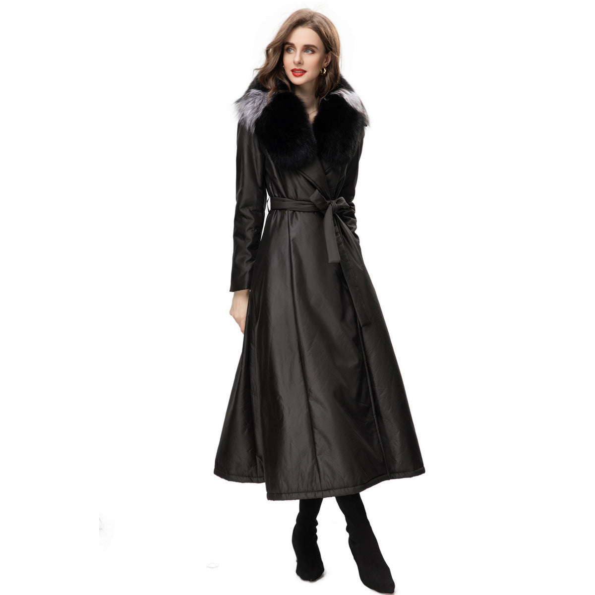 Windproof Quilted To Keep Warm Cotton Clothing Cotton Coat - Black / S