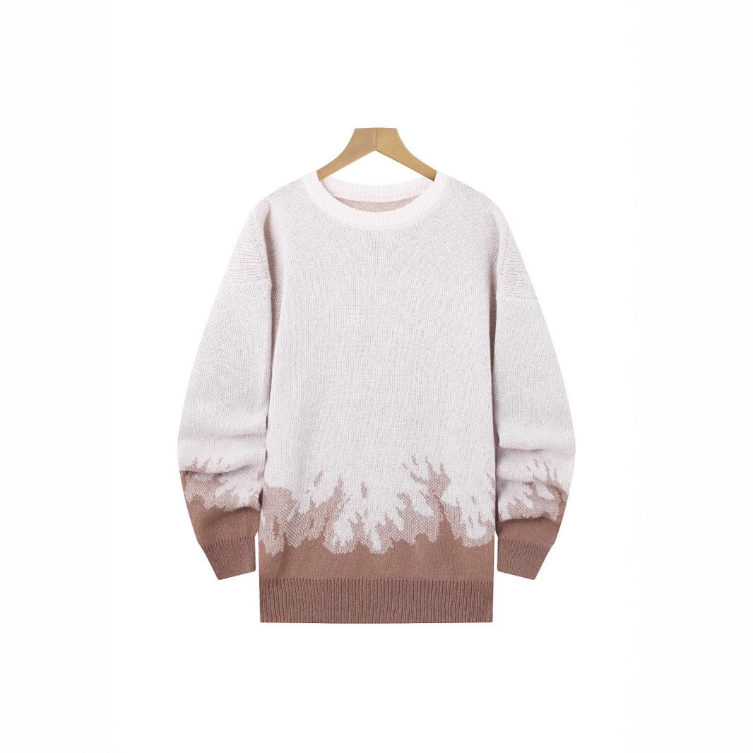 Flame Knitted Sweater Men’s Leisure Warm