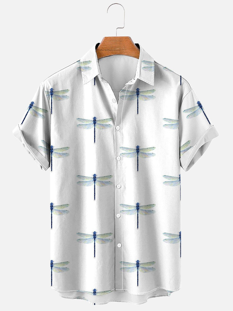 Men’s Large Size 3D Digital Printed Short Sleeve Shirt - Style10 / S