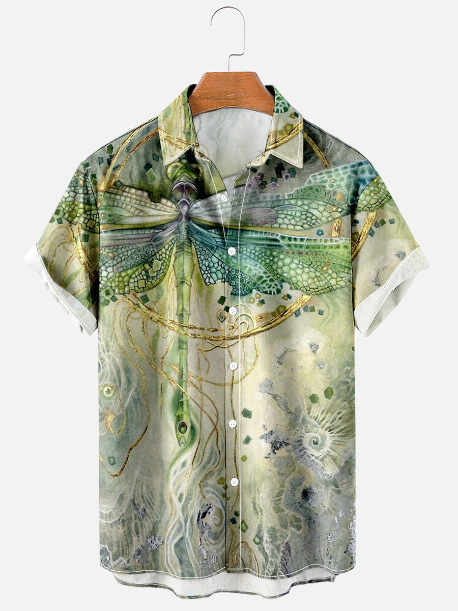 Men’s Large Size 3D Digital Printed Short Sleeve Shirt - Style3 / S