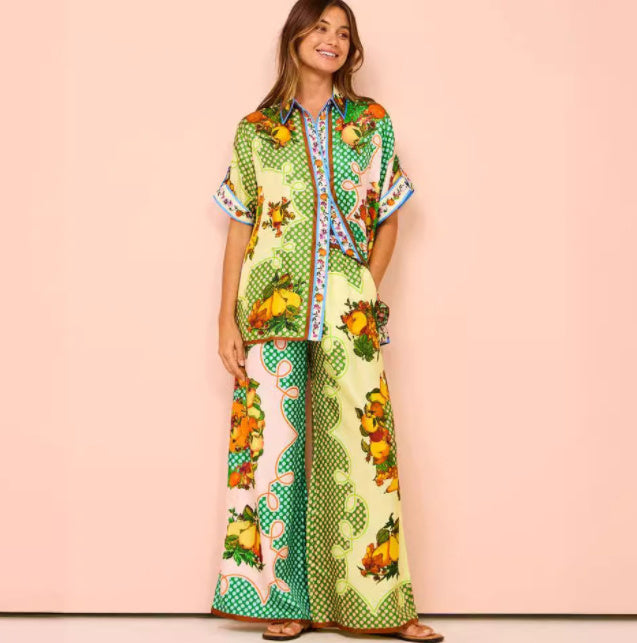 Floral Fantasy Global Luxury Fashion Find - Fruits / L