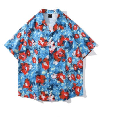 Unisex Trendy Loose Shoulder Drop Shirt For Men And Women - 1019blue / M