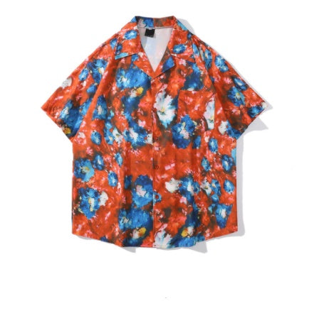 Unisex Trendy Loose Shoulder Drop Shirt For Men And Women - 1019red / M