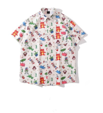 Unisex Trendy Loose Shoulder Drop Shirt For Men And Women - C202color / M