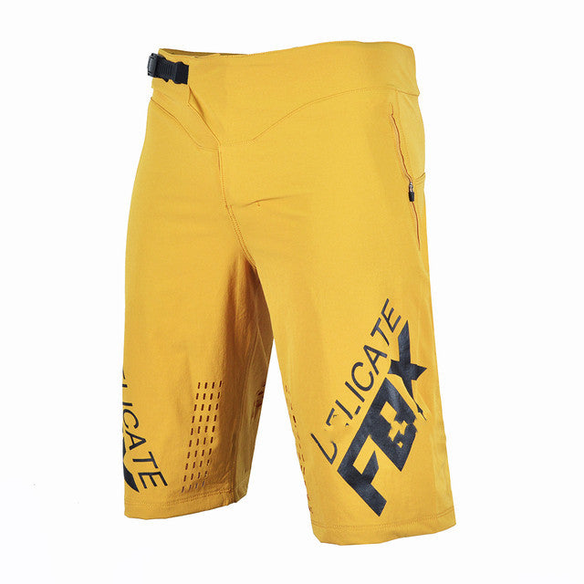 Fashion Delicate Fox Defend Shorts Mountain Bicycle Offroad Racing - Yellow / S
