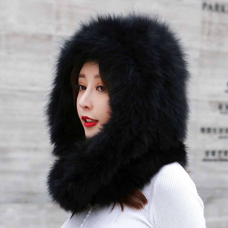 Fox fur scarf - Black