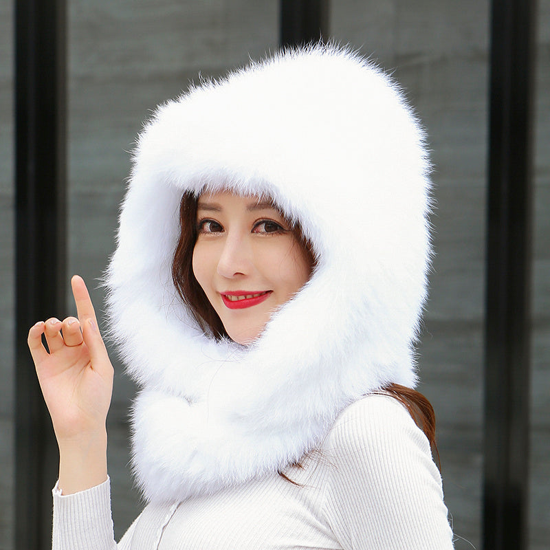Fox fur scarf - White