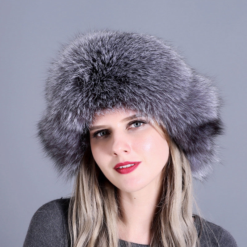 Fox Fur Women’s Hat - Grey