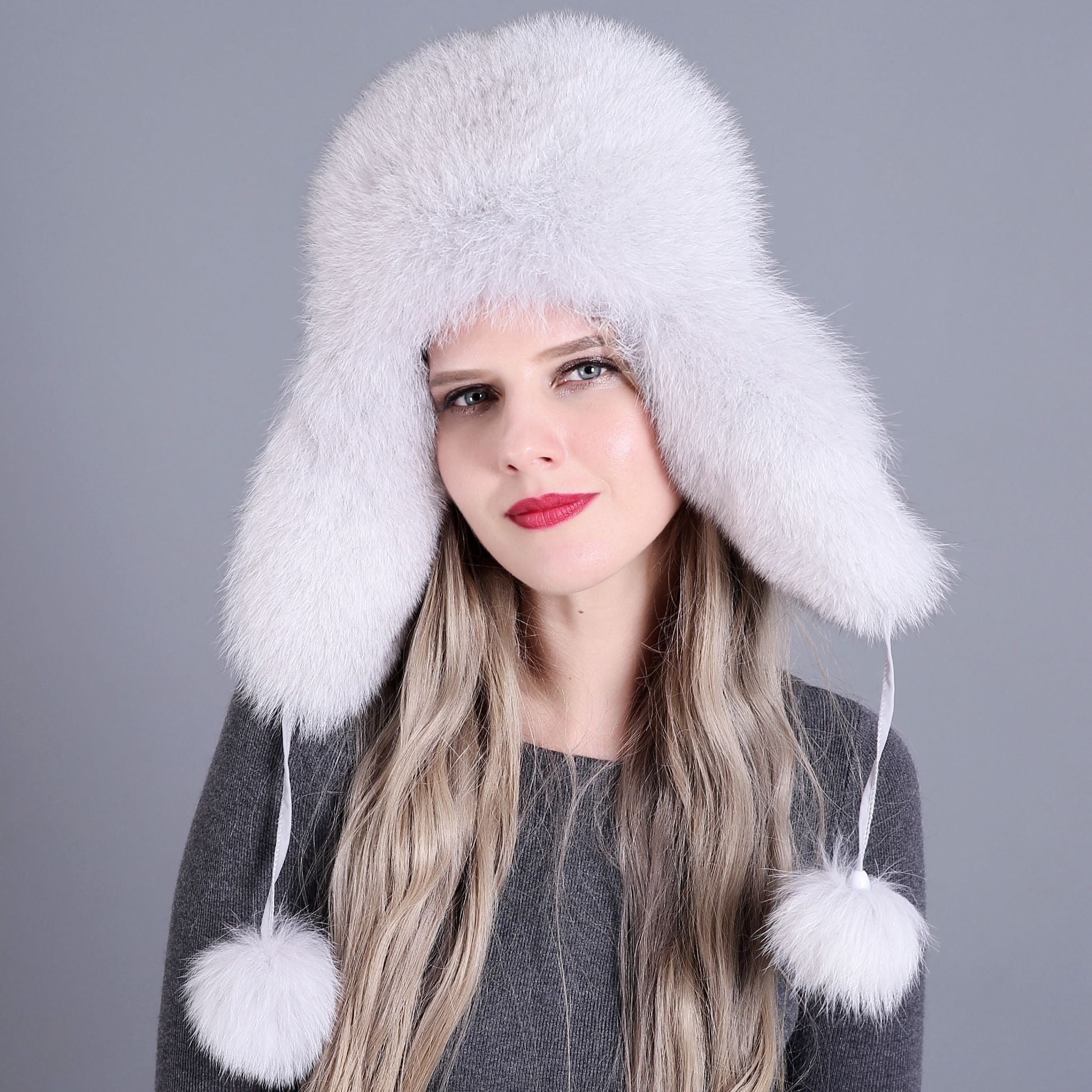 Fox Fur Women’s Hat - Natural White