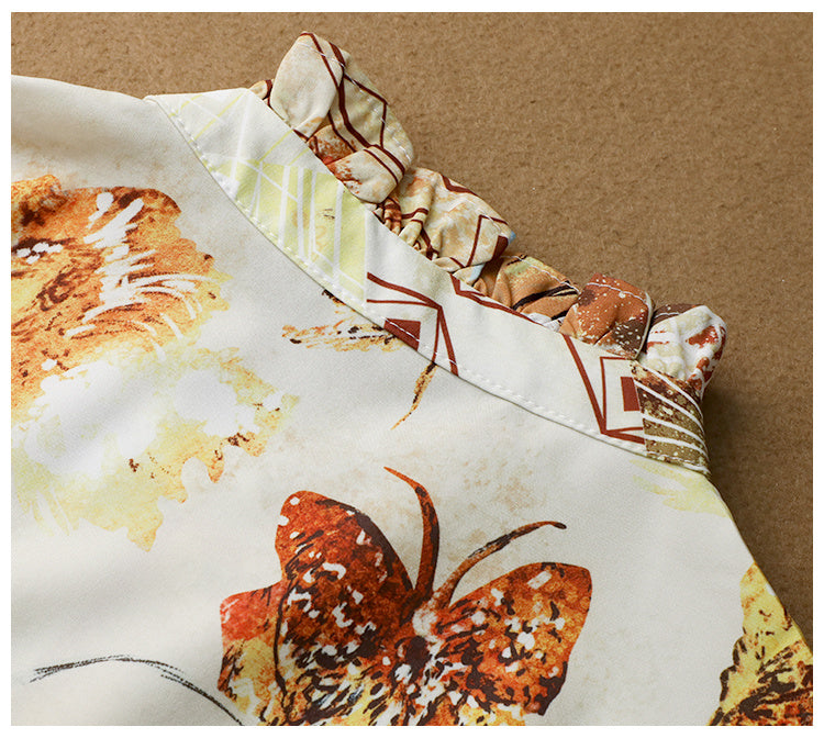 French-style Printed Slim Skirt For Women