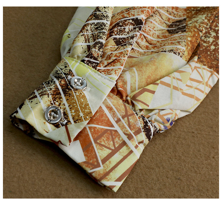 French-style Printed Slim Skirt For Women
