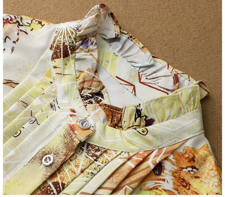 French-style Printed Slim Skirt For Women