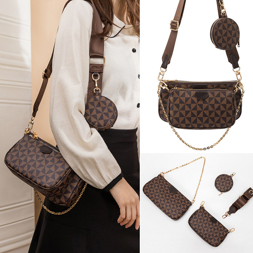 Geometric Leather Messenger Bag Luxury Clothing