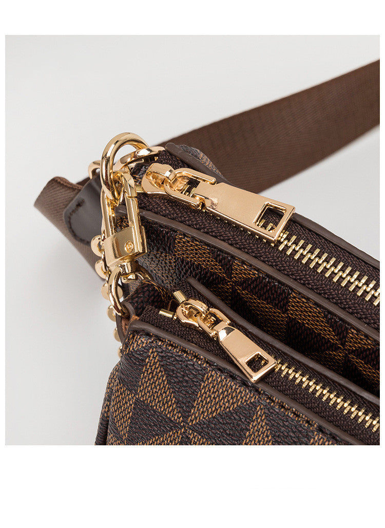 Geometric Leather Messenger Bag Luxury Clothing