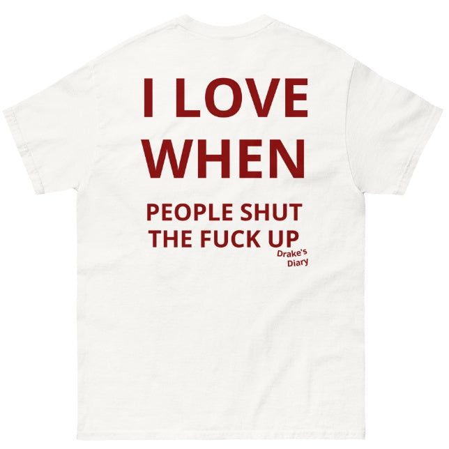 Shut Up Letter Print Women’s T-shirt Fashion Short Sleeve